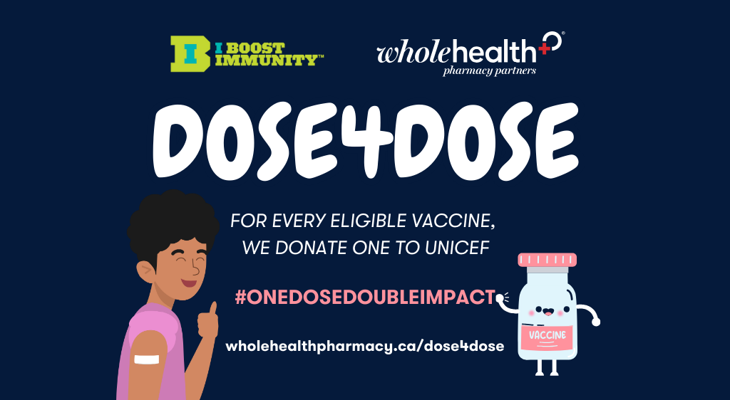 Dose4Dose initiative logo showing how HPV vaccines in Ottawa help children globally